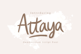 Attaya Font: Playful Script Handwritten Fonts for Small Business Branding