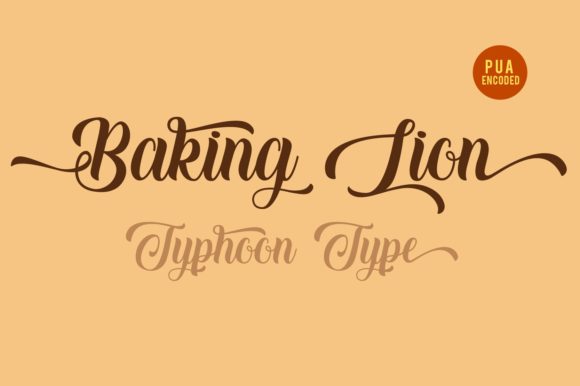 Baking Lion Script Handwritten Font for Small Business Branding
