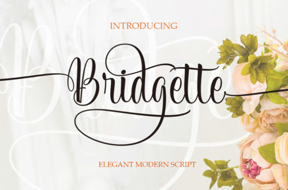 Bridgette Font: Elegant Script Handwritten Fonts for Branding