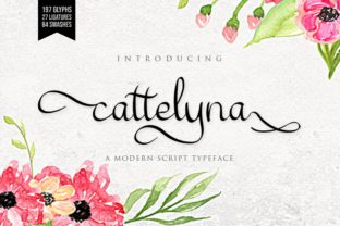 Cattelyna Font: A Feminine Script Handwritten Typeface for Elegant Designs