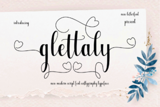 Glettaly Script Handwritten Font for Romantic Branding