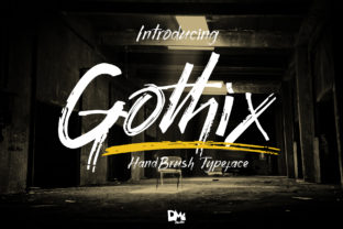 Gothix: A Handbrush-Textured Script Handwritten Font for Organic Editorial Design