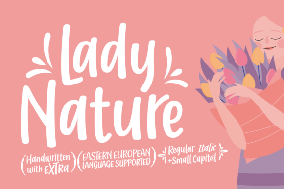 Lady Nature Script Handwritten Font for Digital Design