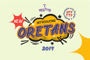 Oretans Script Handwritten Font for Playful, 3D-Inspired Design