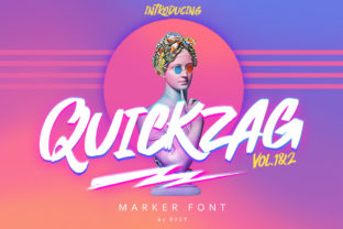 Quickzag: A Hand-Drawn Marker Typeface for Energetic Branding
