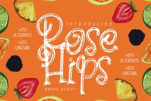 Rose Hips Script Handwritten Font for Makers