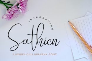 Sathien Font: A Luxurious Script Handwritten Typeface for Upscale Branding