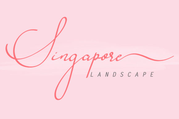 Singapore Landscape Font for Elegant Handmade Branding